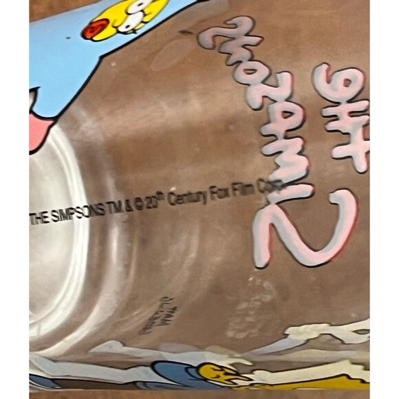 Simpsons Drinking Juice Glass‎ Bart Baby Maggie Rare Promo 2021 Slingshot Snow - Picture 8 of 10